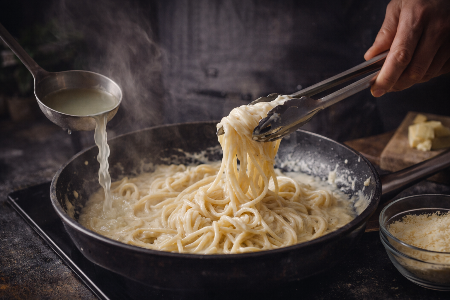 Cómo hacer una pasta cremosa sin nata: el truco que usan los chefs