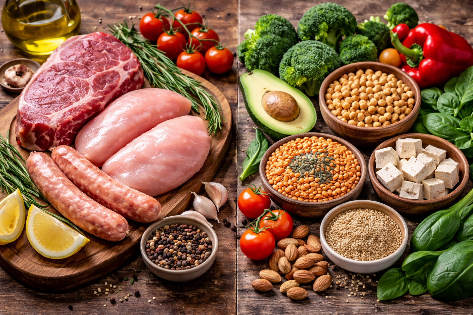 Dieta con carne vs vegetariana: diferencias, beneficios y claves
