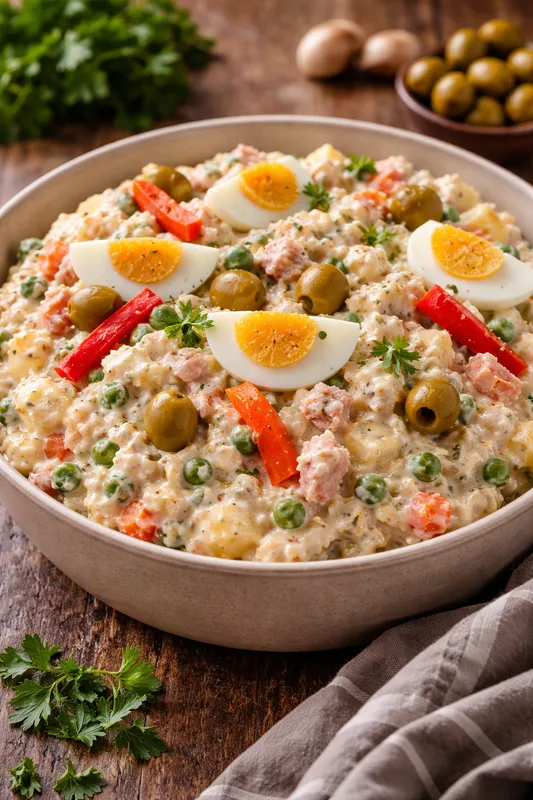 Ensaladilla rusa perfecta: el truco para que quede cremosa y con sabor