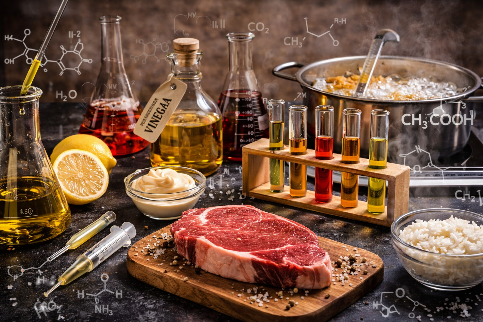 Ácidos, emulsiones y química real en cocina: cómo usarlos para mejorar tus platos