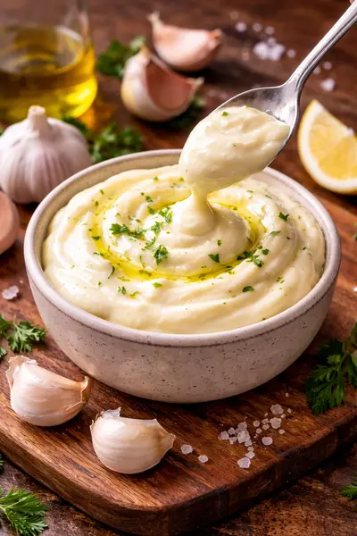 Alioli casero con batidora (cremoso y sin que se corte)