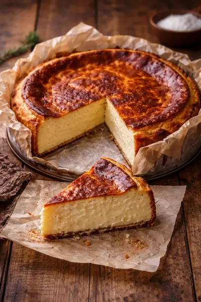 Tarta de queso cremosa al horno estilo La Viña
