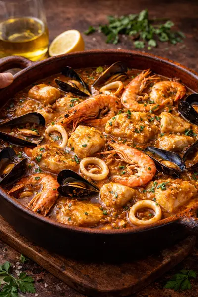 Zarzuela de marisco tradicional